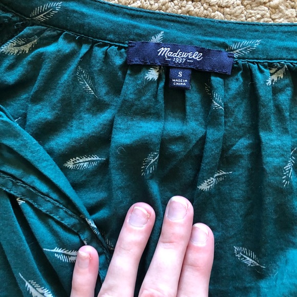 Madewell long sleeve peasant top - Picture 2 of 2